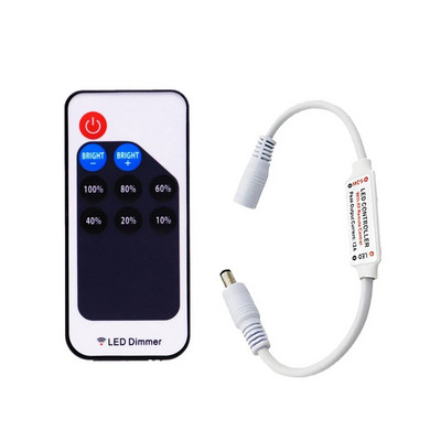 MINI 3/9/11/14Keys RF belaidis nuotolinis šviesos diodo šviesos diodo valdiklis, skirtas 2835 3014 5050 5730 vienspalvis CCT RGB juostinis šviestuvas DC5-24V