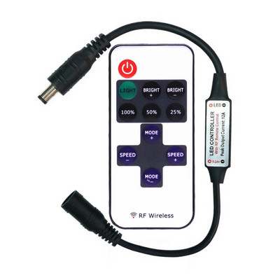 MINI 3/9/11/14Keys RF belaidis nuotolinis šviesos diodo šviesos diodo valdiklis, skirtas 2835 3014 5050 5730 vienspalvis CCT RGB juostinis šviestuvas DC5-24V