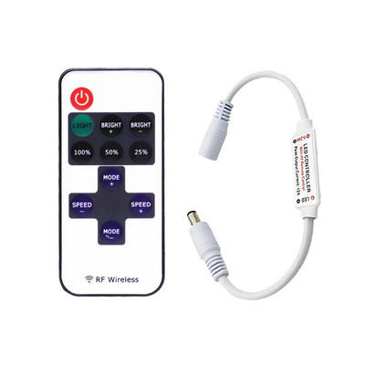 MINI 3/9/11/14Keys RF belaidis nuotolinis šviesos diodo šviesos diodo valdiklis, skirtas 2835 3014 5050 5730 vienspalvis CCT RGB juostinis šviestuvas DC5-24V