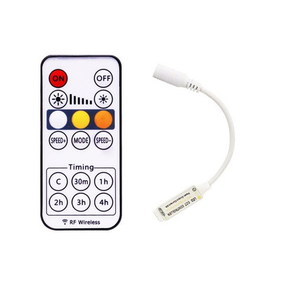 MINI 3/9/11/14Keys RF belaidis nuotolinis šviesos diodo šviesos diodo valdiklis, skirtas 2835 3014 5050 5730 vienspalvis CCT RGB juostinis šviestuvas DC5-24V