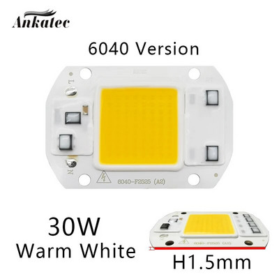 LED COB lampa čip 10W 20W 30W 50W AC110V 220V Smart IC LED perle DIY za LED reflektor Reflektor COB čip Hladna bijela Topla bijela