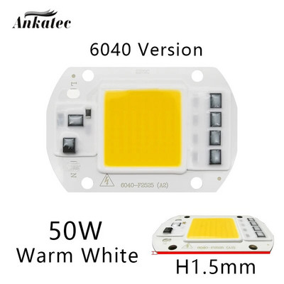 LED COB lampa čip 10W 20W 30W 50W AC110V 220V Smart IC LED perle DIY za LED reflektor Reflektor COB čip Hladna bijela Topla bijela