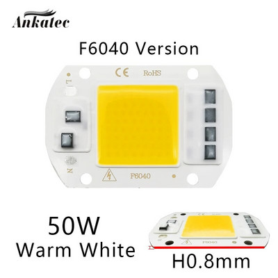 LED COB lampa čip 10W 20W 30W 50W AC110V 220V Smart IC LED perle DIY za LED reflektor Reflektor COB čip Hladna bijela Topla bijela
