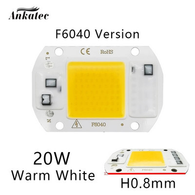 LED COB lampa čip 10W 20W 30W 50W AC110V 220V Smart IC LED perle DIY za LED reflektor Reflektor COB čip Hladna bijela Topla bijela