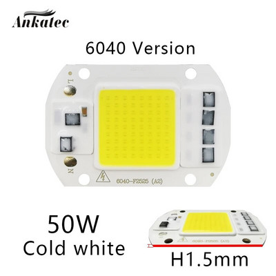 LED COB lampa čip 10W 20W 30W 50W AC110V 220V Smart IC LED perle DIY za LED reflektor Reflektor COB čip Hladna bijela Topla bijela