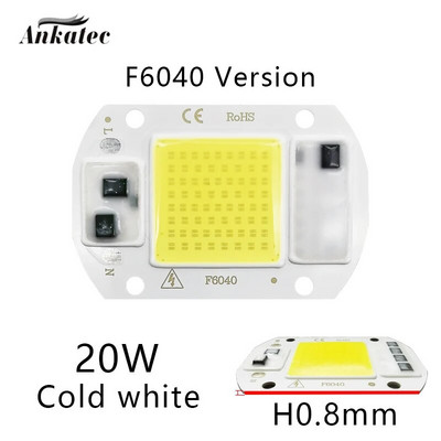 LED COB lampa čip 10W 20W 30W 50W AC110V 220V Smart IC LED perle DIY za LED reflektor Reflektor COB čip Hladna bijela Topla bijela