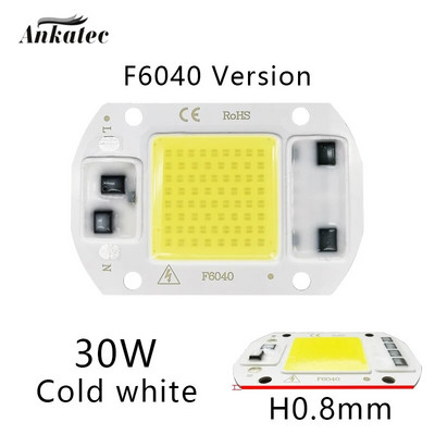 LED COB lampa čip 10W 20W 30W 50W AC110V 220V Smart IC LED perle DIY za LED reflektor Reflektor COB čip Hladna bijela Topla bijela