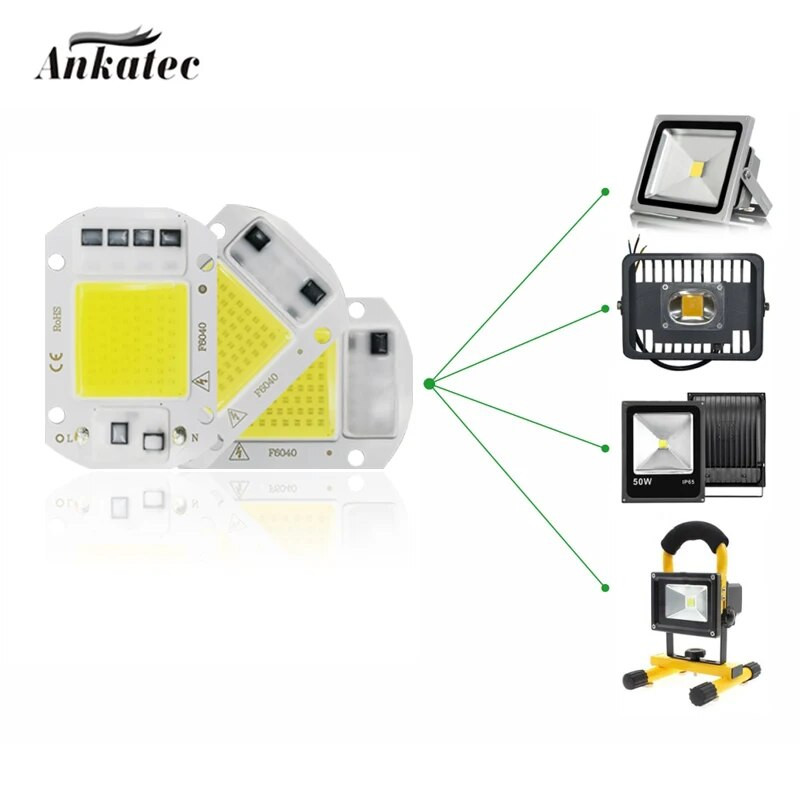 LED COB lampa čip 10W 20W 30W 50W AC110V 220V Smart IC LED perle DIY za LED reflektor Reflektor COB čip Hladna bijela Topla bijela