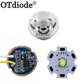 Cree XM-L LED T6 balta šviesa su 20 mm žvaigždės pcb + 3,7 V 5 režimų LED tvarkyklė + T6 10 laipsnių LED objektyvas su pagrindo laikiklio rinkiniu