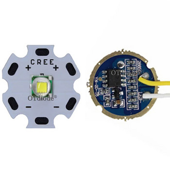 Cree XM-L LED T6 White Light with 20mm star pcb+ 3.7V 5modes led Driver +T6 10degree Lens Lens with Base Holder Kit