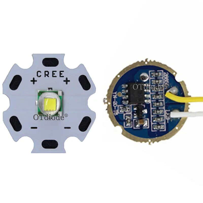 Cree XM-L LED T6 balta šviesa su 20 mm žvaigždės pcb + 3,7 V 5 režimų LED tvarkyklė + T6 10 laipsnių LED objektyvas su pagrindo laikiklio rinkiniu
