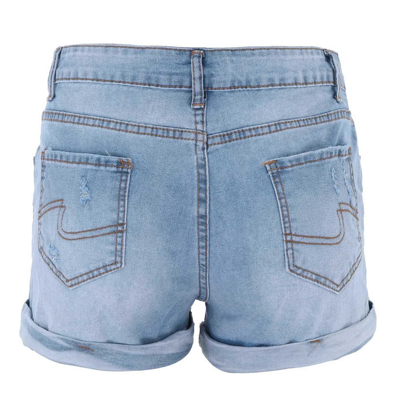 Nyári női nadrág farmer Szexi retro sztreccs szakadt mandzsetta zsebes farmer rövidnadrág régi törött stílusú farmer farmer Pantalones De Mujer