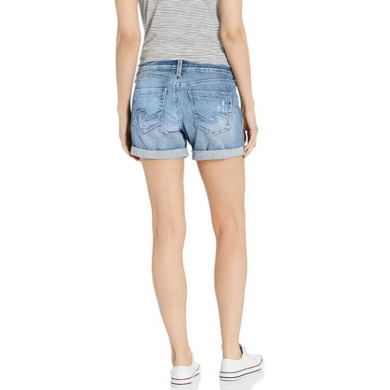 Nyári női nadrág farmer Szexi retro sztreccs szakadt mandzsetta zsebes farmer rövidnadrág régi törött stílusú farmer farmer Pantalones De Mujer
