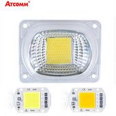 20 W 30 W 50 W COB LED fénymátrix lencse reflektorral 110 V 220 V intelligens IC nagy teljesítményű diódasor chip lámpa barkács reflektor