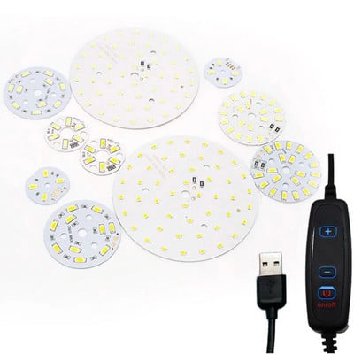 DC 5V usb okrugli izvor svjetla SMD 5730 LED čip Perle lampa 2w 3w 5w 10W površina Žarulja s mogućnošću prigušivanja jednobojna DIY bijela topla bijela