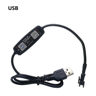 WS2812B SK6812 WS2811 LED riba Bluetooth-kontroller USB DC 5V 12V 24V MIC Music APP Kaugjuhtimispult ZENGGE Pixel RGB valguskontroller