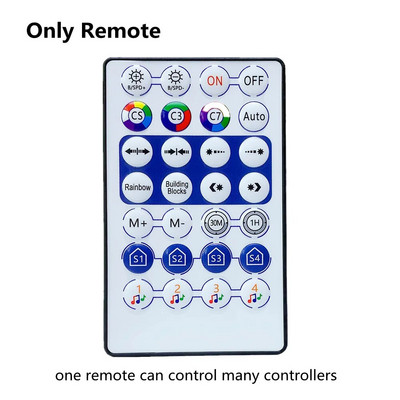 WS2812B SK6812 WS2811 LED riba Bluetooth-kontroller USB DC 5V 12V 24V MIC Music APP Kaugjuhtimispult ZENGGE Pixel RGB valguskontroller