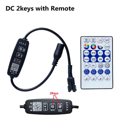 WS2812B SK6812 WS2811 LED riba Bluetooth-kontroller USB DC 5V 12V 24V MIC Music APP Kaugjuhtimispult ZENGGE Pixel RGB valguskontroller