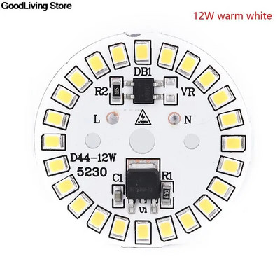 3000K / 4000K 220V LED mikroschemos lemputė SMD plokštės apvalios modulio šviesos šaltinio plokštė lemputės apšvietimui