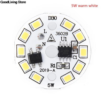 3000K / 4000K 220V LED mikroschemos lemputė SMD plokštės apvalios modulio šviesos šaltinio plokštė lemputės apšvietimui