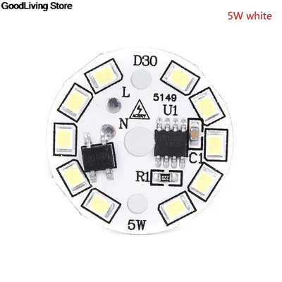 3000K / 4000K 220V LED mikroschemos lemputė SMD plokštės apvalios modulio šviesos šaltinio plokštė lemputės apšvietimui