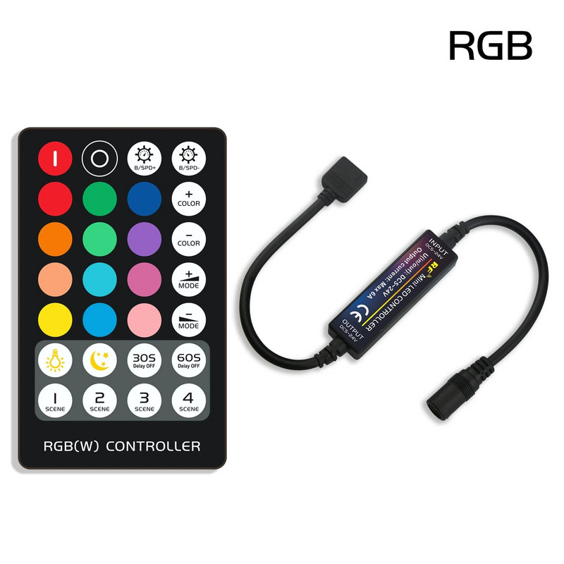 RF bežični daljinski upravljač 14/17/21/28Key LED svjetlosni kontroler za DC5-24V Jednobojni/CCT/RGB/RGBW/RGB+CCT LED svjetlosni kontroler