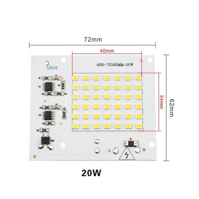 10W 20W 30W 50W 100W LED čip SMD 2835 Perle za reflektore AC 220V-240V Led reflektor Lampa DIY za vanjsku rasvjetu Reflektor