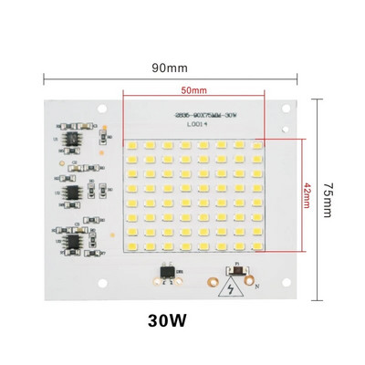 10W 20W 30W 50W 100W LED čip SMD 2835 Perle za reflektore AC 220V-240V Led reflektor Lampa DIY za vanjsku rasvjetu Reflektor
