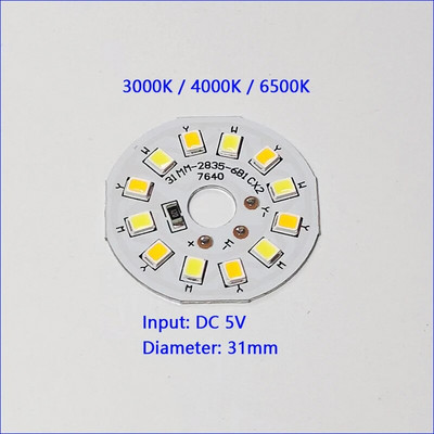 1 db DC 5V LED lámpák Online érintőkapcsolós fényerőszabályzó 2 méteres vonallal 3 W 3 színben, 32 mm-es fénytábla.