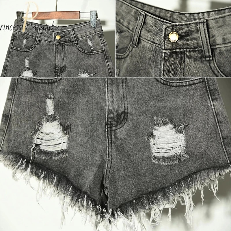 2021 m. nauji vasaros šortai Laisvalaikio madingi džinsiniai moteriški šortai aukštu juosmeniu kailiniu pamušalu. Plius dydžiai S-xxxxxl Seksualūs trumpi džinsai