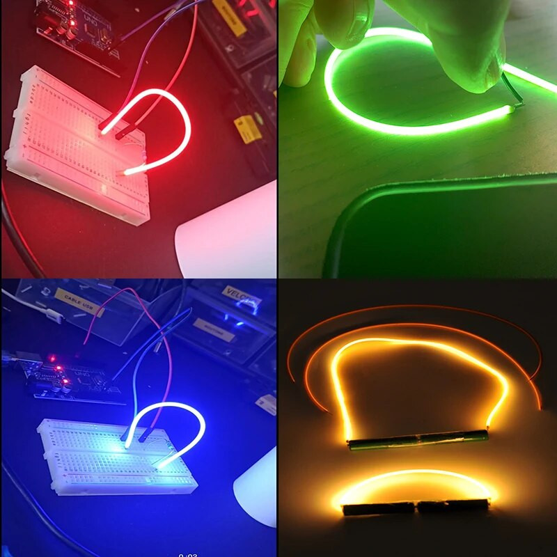 DC3V 130 mm 300 mm diodna fleksibilna žarulja sa žarnom niti Dodaci za rasvjetu s LED žarnom niti DIY perle fleksibilne LED žarulje sa žarnom niti