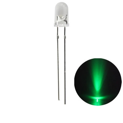 Led dióda 12V kerek 5mm dióda kibocsátó izzó modulok szuper fényes víztiszta zöld piros fehér sárga kék zseblámpához