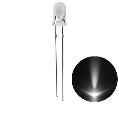 Led dióda 12V kerek 5mm dióda kibocsátó izzó modulok szuper fényes víztiszta zöld piros fehér sárga kék zseblámpához