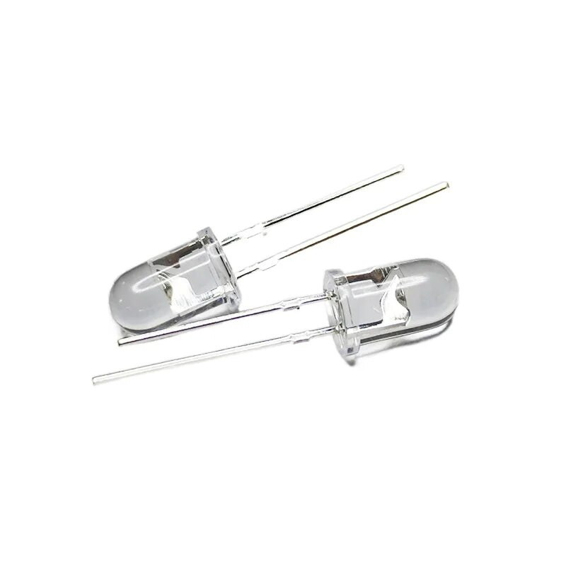 Led dióda 12V kerek 5mm dióda kibocsátó izzó modulok szuper fényes víztiszta zöld piros fehér sárga kék zseblámpához