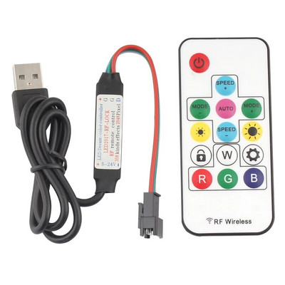 RGBW USB LED Strip Controller 5V Mini RGB Controller 3 14 17 24 44 Key Remote Control Dimmer za 5050 Strip Light TV Pozadinsko osvjetljenje
