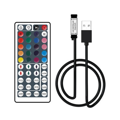 RGBW USB LED Strip Controller 5V Mini RGB Controller 3 14 17 24 44 Key Remote Control Dimmer za 5050 Strip Light TV Pozadinsko osvjetljenje