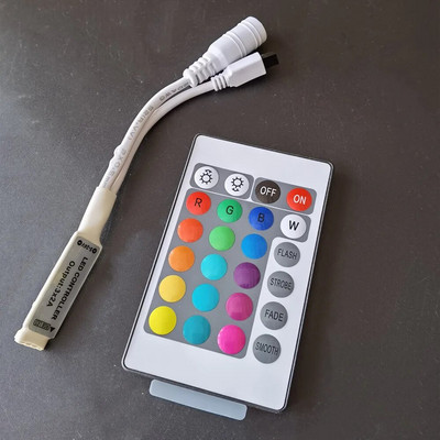 Skirtas 3528 5050 RGB LED juostiniam mini šviestuvui 3 17 24 44 rakto IR nuotolinio belaidžio valdiklio