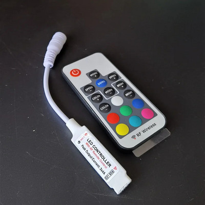 Skirtas 3528 5050 RGB LED juostiniam mini šviestuvui 3 17 24 44 rakto IR nuotolinio belaidžio valdiklio