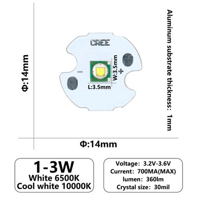 Cree XLamp XM-L2 XML2 T6 LED 3535 5050 1-3W 5-6W 10W 18W LED dioda emiter svjetla za LED svjetiljku Lamp Bead Bijela 6500K 10000K