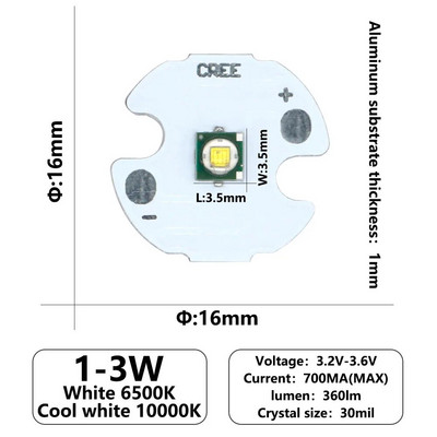 Cree XLamp XM-L2 XML2 T6 LED 3535 5050 1-3W 5-6W 10W 18W LED dioda emiter svjetla za LED svjetiljku Lamp Bead Bijela 6500K 10000K