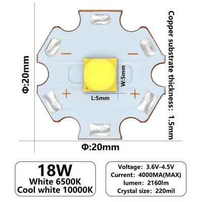 Cree XLamp XM-L2 XML2 T6 LED 3535 5050 1-3W 5-6W 10W 18W LED dioda emiter svjetla za LED svjetiljku Lamp Bead Bijela 6500K 10000K