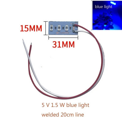 10 vnt Didelio ryškumo 1,5 W 5 V LED 5730 SMD spalvotos lempos karoliukų lemputės su linija raudona geltona žalia mėlyna šilta balta šviesa