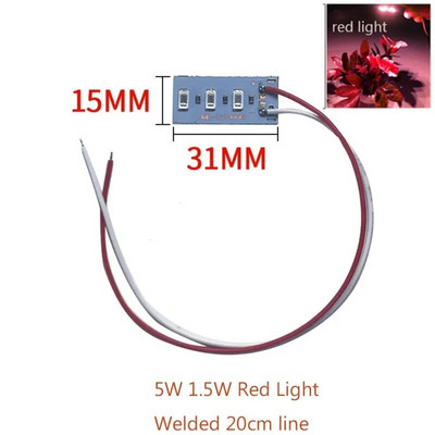 10 vnt Didelio ryškumo 1,5 W 5 V LED 5730 SMD spalvotos lempos karoliukų lemputės su linija raudona geltona žalia mėlyna šilta balta šviesa