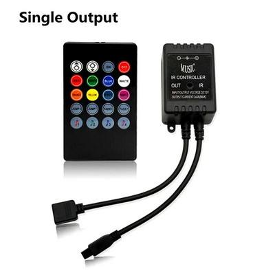 Glazbeni RGB kontroler DC 12V 20 tipki IR daljinski upravljač Ugrađeni MIC senzor zvuka Dimer za 2835 3528 5050 SMD COB LED traku