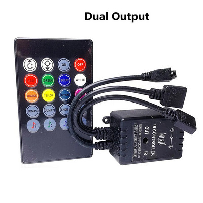 Glazbeni RGB kontroler DC 12V 20 tipki IR daljinski upravljač Ugrađeni MIC senzor zvuka Dimer za 2835 3528 5050 SMD COB LED traku
