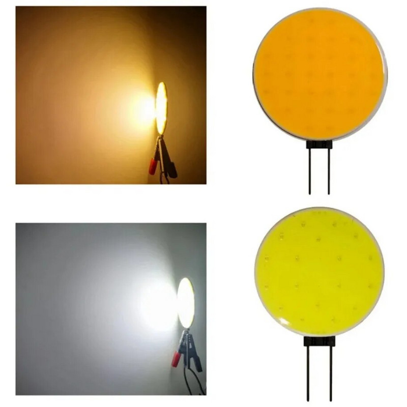 G4 COB LED lámpa Light Chip spotlámpa izzó 5W 7W Cserélje ki a halogén fényt tiszta meleg fehér világítás dekor lámpa izzók DC12V