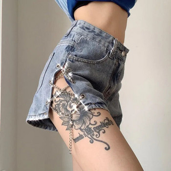 Κοντό παντελόνι για γυναίκα που φοράει σέξι μίνι γυναικείο σορτς Τζιν Τζιν Ρούχα ποδηλασίας Σχεδιαστικά ρούχα Αισθητική κορεατική ελαστικότητα