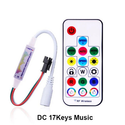 WS2811 WS2812B LED Pixel Light Strip Controller MINI 3Keys 14/17/21Keys USB/DC Led Tape Daljinski upravljač DC5V-24
