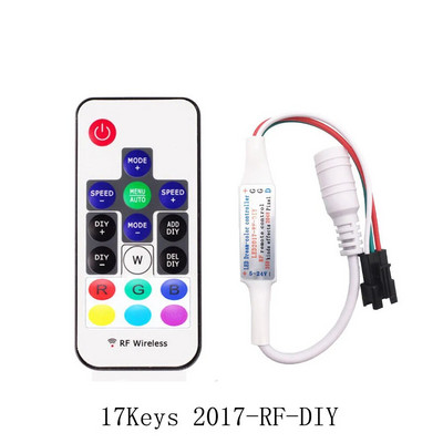 WS2811 WS2812B LED Pixel Light Strip Controller MINI 3Keys 14/17/21Keys USB/DC Led Tape Daljinski upravljač DC5V-24