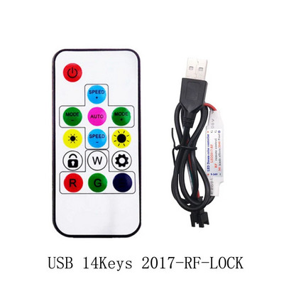 WS2811 WS2812B LED Pixel Light Strip Controller MINI 3Keys 14/17/21Keys USB/DC Led Tape Daljinski upravljač DC5V-24
